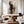 Large Abstract Black & Beige Textured Canvas Wall Art Modern Minimalist Oil Painting for Living Room & Office Decor