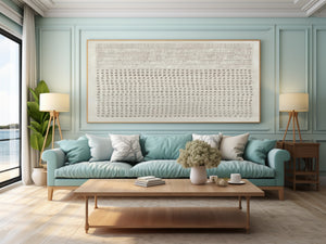 Large Minimalist Textured Dot Grid Canvas Wall Art Textured Painting for Entryway & Bedroom Decor