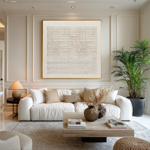 Large Contemporary Textured Oil Painting Hand Painted Canvas Wall Art for Luxury Living Room Decor