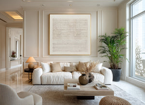Large Contemporary Textured Oil Painting Hand Painted Canvas Wall Art for Luxury Living Room Decor