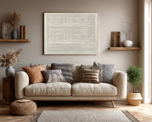 Large Contemporary Relief Textured Canvas Wall Art Light Luxury Neutral Art for Home & Gallery Decor