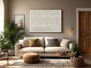 Large Contemporary Relief Textured Canvas Wall Art Light Luxury Neutral Art for Home & Gallery Decor