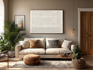 Large Horizontal 3D Textured Wave & Square Canvas Wall Art Coastal Minimalist Art for Living Room Decor