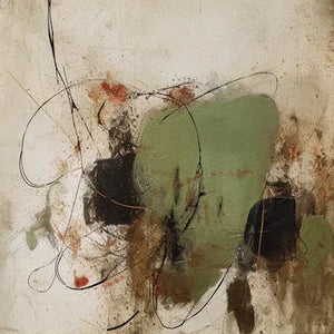 Large Abstract Wabi-sabi Canvas Wall Art Modern Textured Earth Tone Painting for Interior Decor