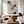 Large Abstract Painting – Modern Beige and Black Canvas Art Hand Painted for Living Room Decor