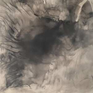 Large Textured Oil Painting – Handmade Zen Abstract Art with Fluid Brushstroke Details for Gallery Wall