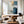 Large Minimalist Abstract Canvas Wall Art | Creative Blue and White Painting for Office or Study