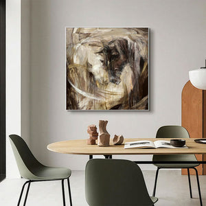 Large Abstract Horse Canvas Wall Art Modern Animal Painting for Living Room Entryway Decor