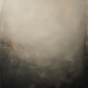 Large Abstract Black and Beige Canvas Wall Art Modern Textured Painting for Interior Decor