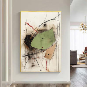 Large Pollock Art Abstract Expressionist Painting #VRA 101