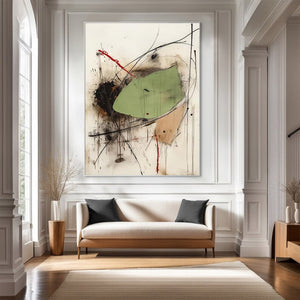 Large Pollock Art Abstract Canvas Wall Art Modern Expressionist Painting for Living Room Decor