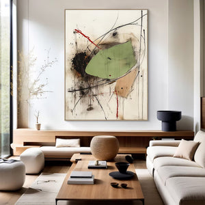 Large Pollock Art Abstract Canvas Wall Art Modern Expressionist Painting for Living Room Decor
