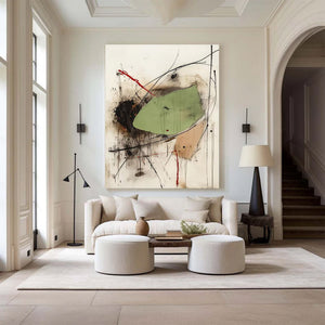 Large Pollock Art Abstract Canvas Wall Art Modern Expressionist Painting for Living Room Decor