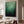 Large Hand Painted Bird Art – Deep Green Abstract Nature Oil Painting on Canvas for Home Decor
