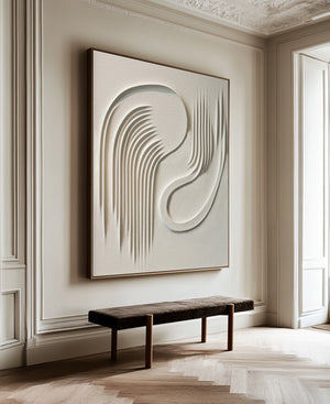 Large Modern Textured Relief Abstract Textured Oil Painting Light Luxury Canvas Art for Home & Gallery Decor