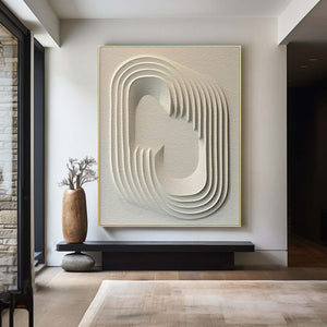 Large Impasto Textured Parametric Arch Canvas Wall Art Textured Contemporary Art for Foyer & Office