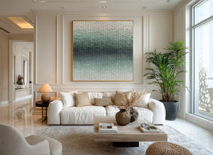 Large Modern Geometric Abstract Canvas Wall Art Textured Gradient Painting for Interior Decor