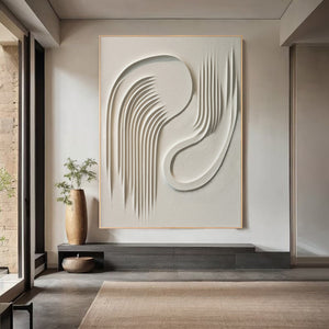 Large Modern Textured Relief Abstract Textured Oil Painting Light Luxury Canvas Art for Home & Gallery Decor