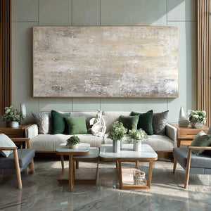 Large Neutral Abstract Textured Canvas Wall Art Wabi-Sabi Canvas Art for Living Room Decor