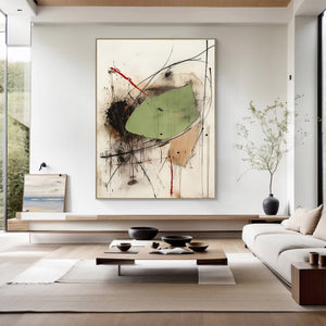 Large Pollock Art Abstract Canvas Wall Art Modern Expressionist Painting for Living Room Decor