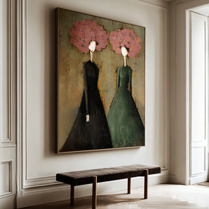 Abstract Figurative Oil Painting for Entry Hall Decor | VelraArt