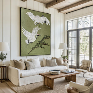 Abstract Large Green Birds Art | VelraArt #AG 187