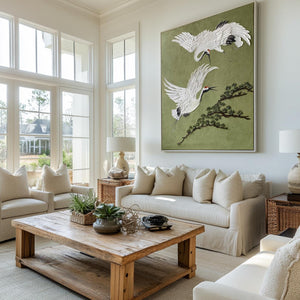 Abstract Large Green Birds Art | VelraArt #AG 187