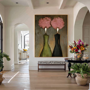 Abstract Women Oil Painting - Soft Contrast Wall Art | VelraArt