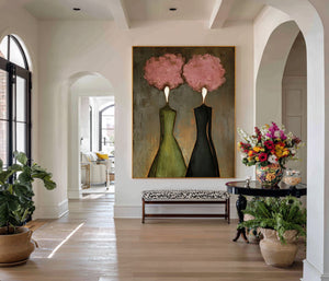 Abstract Women Oil Painting - Soft Contrast Wall Art | VelraArt