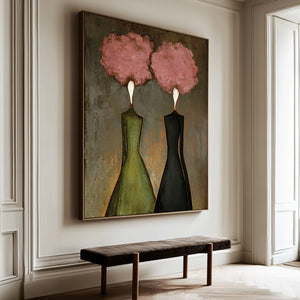 Abstract Women Oil Painting - Soft Contrast Wall Art | VelraArt