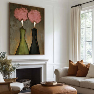 Abstract Women Oil Painting - Soft Contrast Wall Art | VelraArt