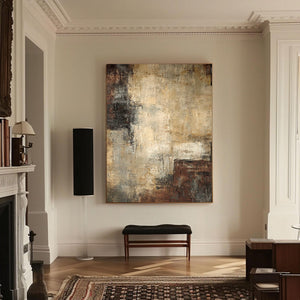Large Minimalist Rustic Abstract Textured Canvas Wall Art Neutral Textured Art for Living Room & Entryway Decor