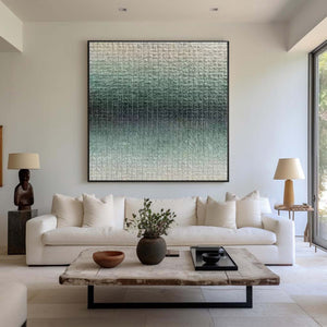 Large Modern Geometric Abstract Canvas Wall Art Textured Gradient Painting for Interior Decor