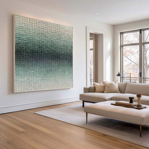 Large Modern Geometric Abstract Canvas Wall Art Textured Gradient Painting for Interior Decor