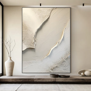 Large Abstract Cream Art | VelraArt #AG 182