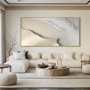 Large Abstract Cream Art | VelraArt #AG 182