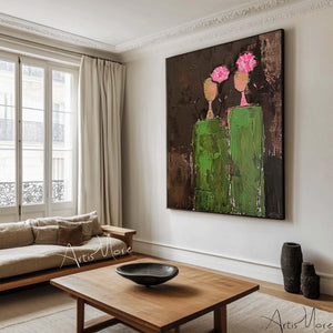 Large Dark Floral Art | VelraArt #AG 183