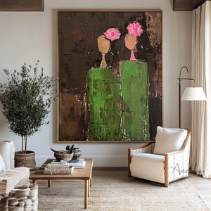 Large Dark Floral Art | VelraArt #AG 183