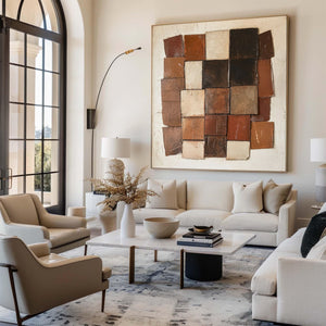 Large Impasto Patchwork Painting | VelraArt #CZ 006