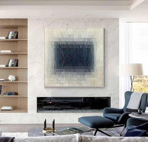 Large Minimalist Stripe Canvas | VelraArt #AG 188