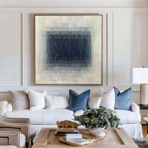 Large Minimalist Stripe Canvas | VelraArt #AG 188