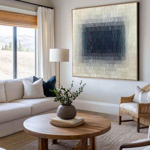 Large Minimalist Stripe Canvas | VelraArt #AG 188