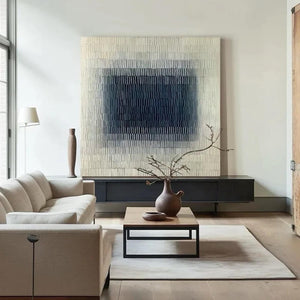 Large Minimalist Stripe Canvas | VelraArt #AG 188