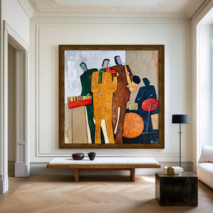 Large Textured Musicians Painting | VelraArt #AG 190