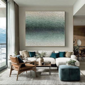 Large Modern Geometric Abstract Canvas Wall Art Textured Gradient Painting for Interior Decor