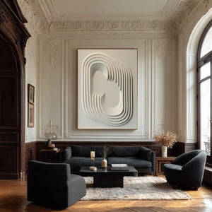Large Impasto Textured Parametric Arch Canvas Wall Art # VRA 253