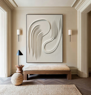 Large Modern Textured Relief Abstract Textured Oil Painting Light Luxury Canvas Art for Home & Gallery Decor