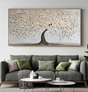 Minimalist White Tree Study | VelraArt #CZ 015