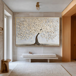 Minimalist White Tree Study | VelraArt #CZ 015