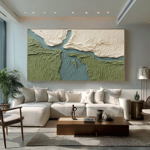 Minimalist Green White Study | VelraArt #CZ 020